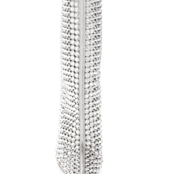 Azalea Wang pointed toe bootie laden with glinting rhinestones. - Picture 3 of 3